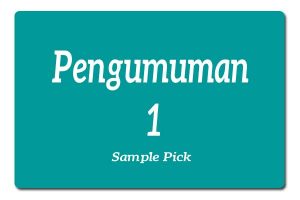 Pengumuman 1